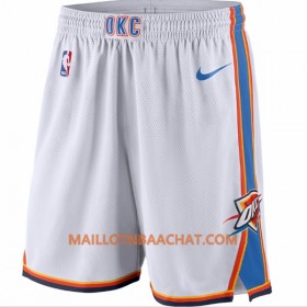 Oklahoma City Thunder Homme Shorts Blanc Nike Swingman